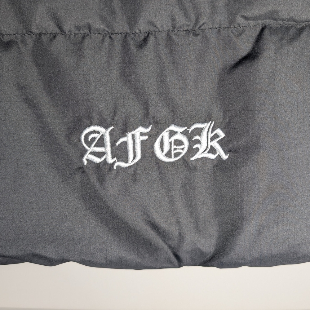 A Few Good Kids AFGK Logo Puffer Jacket Black M Streetwear Hip Hop Authentic - Picture 3 of 10